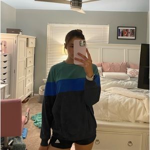 AE color block striped sweater